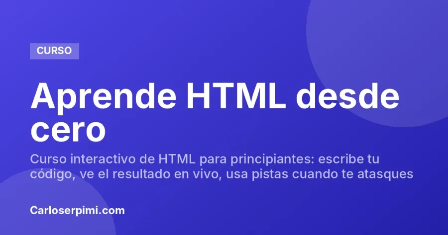 Aprende HTML desde cero