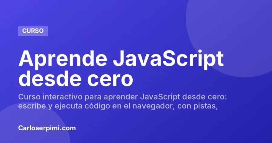 Aprende JavaScript desde cero