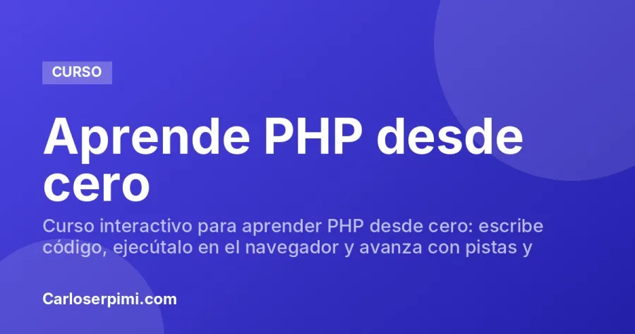 Aprende PHP desde cero