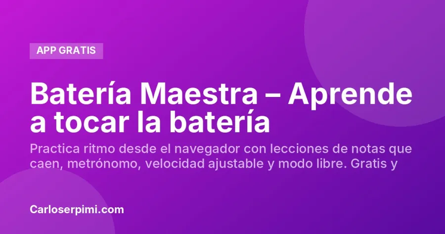 Batería Maestra – Aprende a tocar la batería