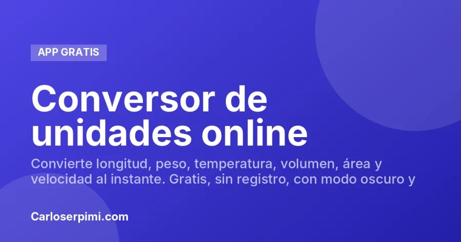 Conversor de unidades online