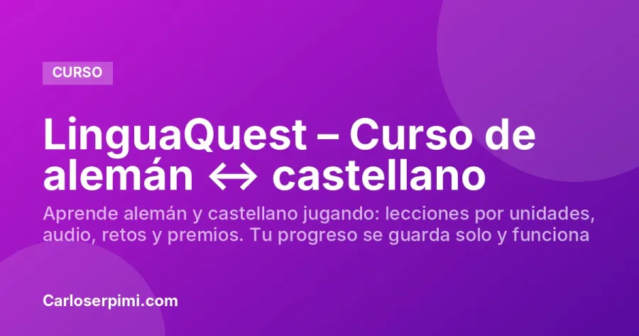 LinguaQuest – Curso de alemán ↔ castellano